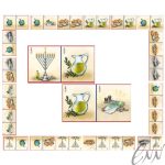 משחק דומינו עם ציורי חנוכה